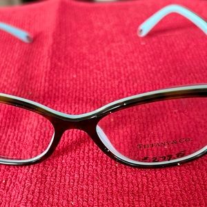 Tiffany & Co eyeglass or sunglasses frames and box with accessories.